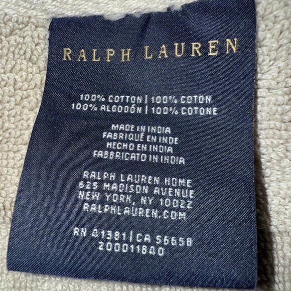 Ralph Lauren Luxury Hand Towel Green 15" x 30" 100% Cotton - Picture 2 of 10